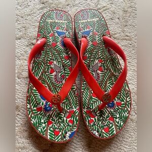 Tory Burch miller printed flips flops